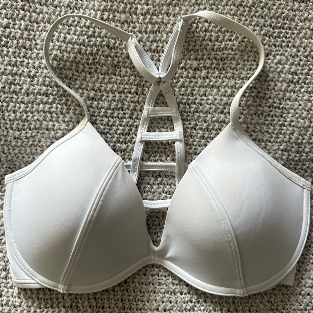 PINK by VS Chic White Strappy Bikini Top